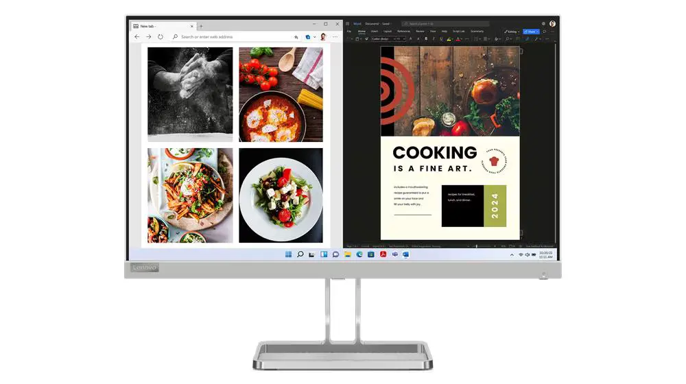 Lenovo L24i-40 23.8” 1920×1080 FHD 100Hz Cloud Gray