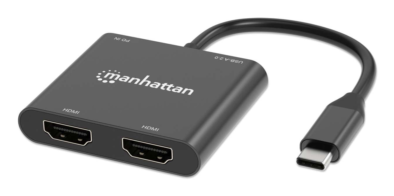 MANHATTAN USB-C PD to Dual-HDMI Monitor