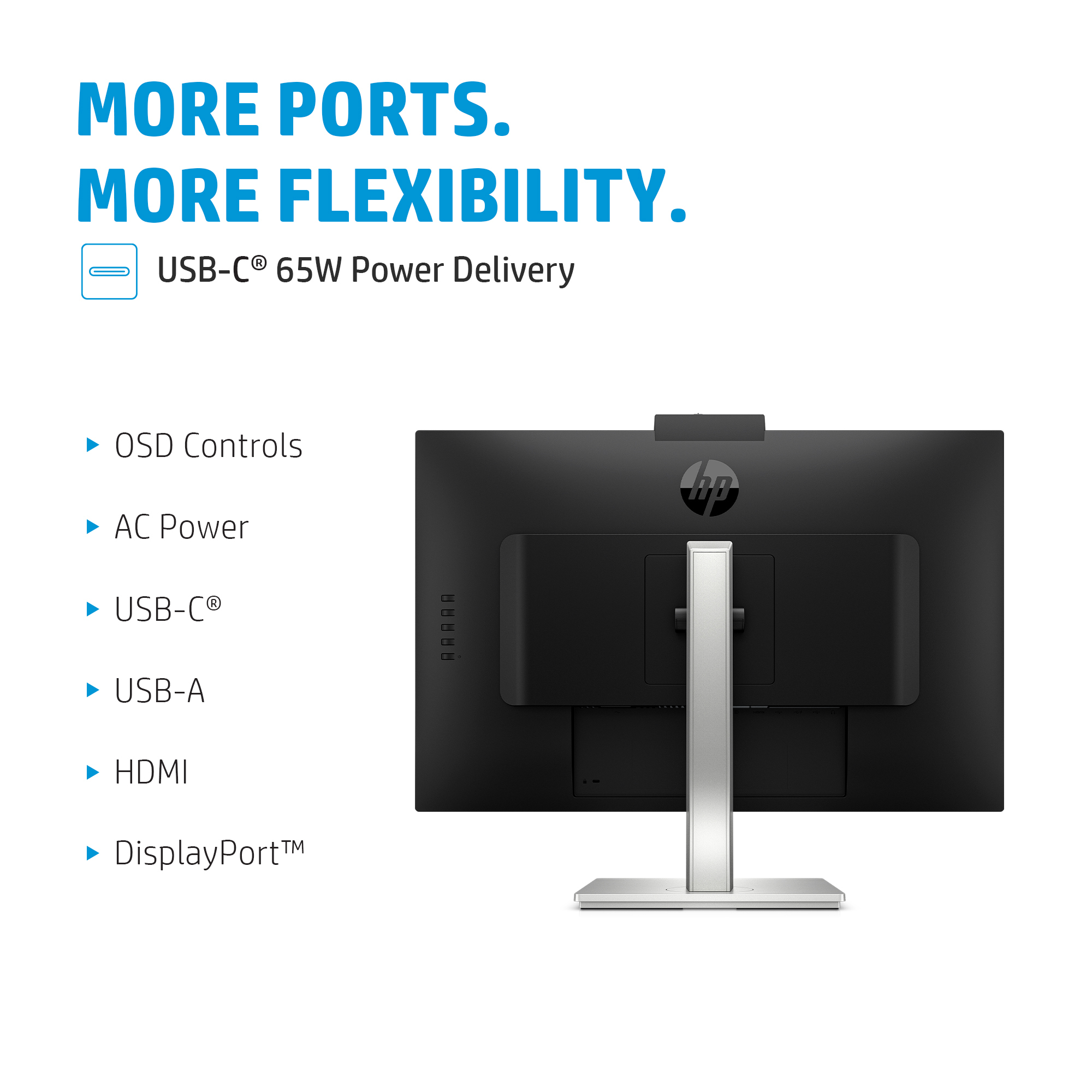 HP E-Series E27m G4 QHD USB-C konferencijski monitor