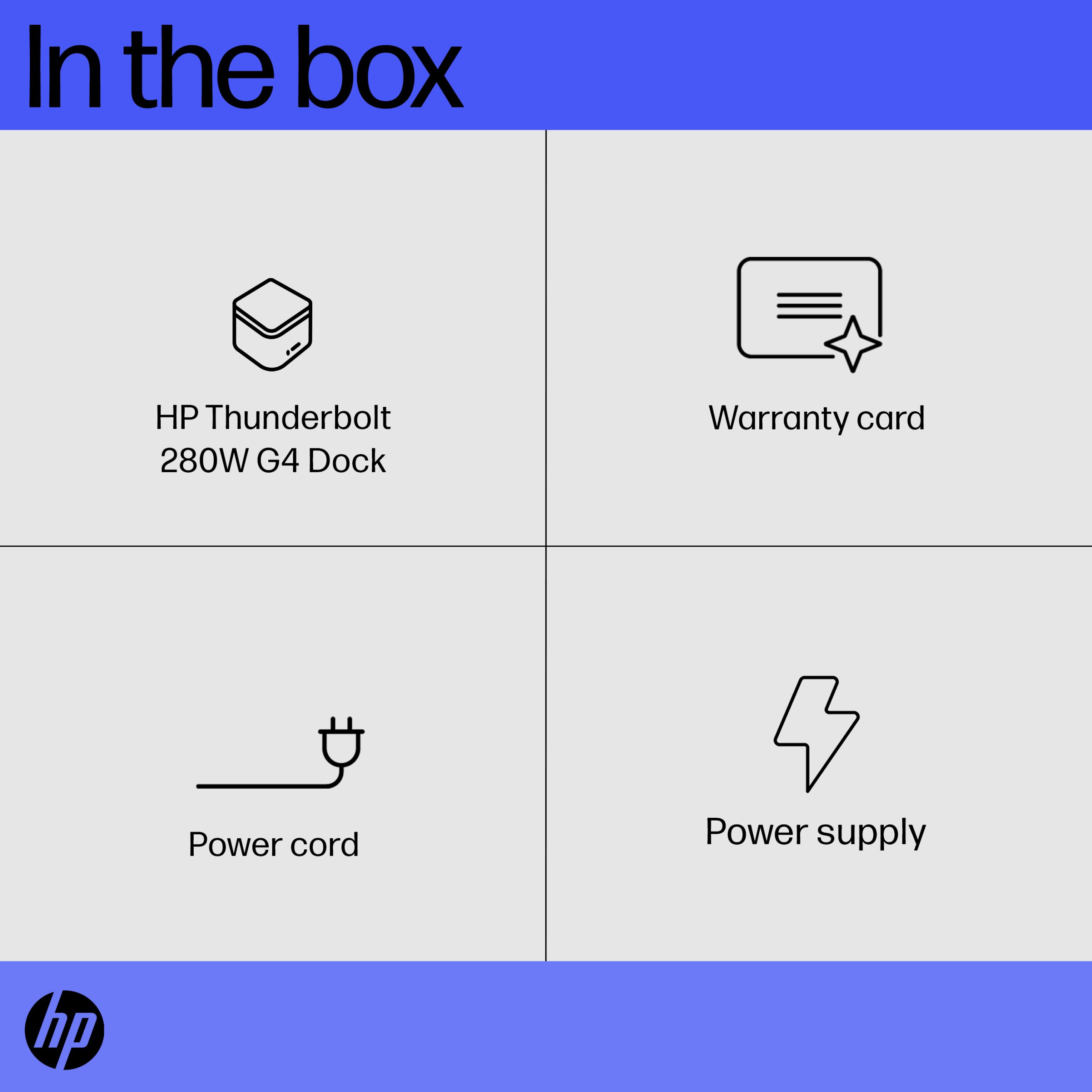 HP Docking Station TB4 G4 280W w/ Combo Cable (4J0G4AA)