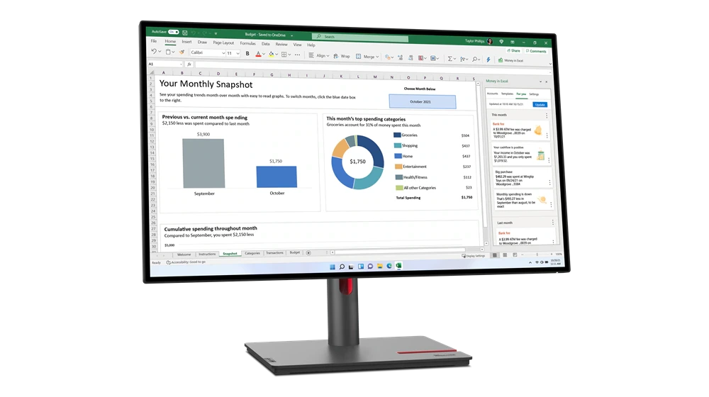 Lenovo Monitor ThinkVision P27q-30 27” 2560×1440 WLED