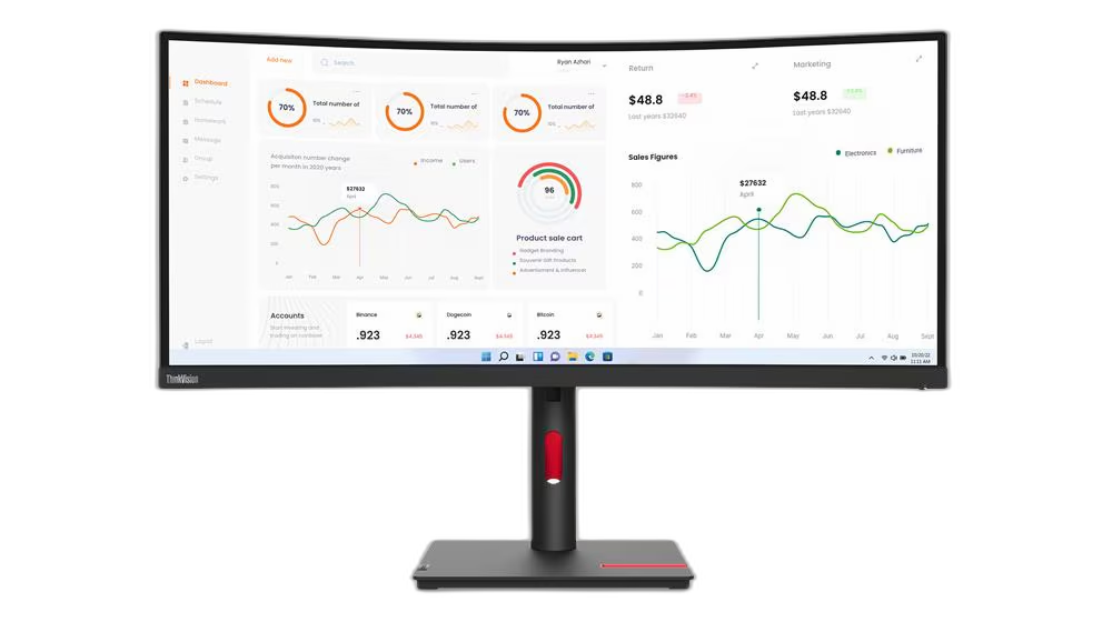 Lenovo ThinkVision T34w-30 34 3440×1440 4ms Curved
