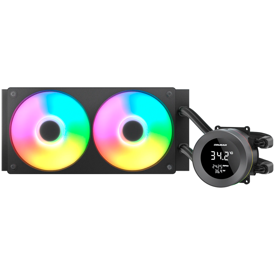 COUGAR Poseidon Vistek ARGB 240 AiO Liquid Watercooling – Black