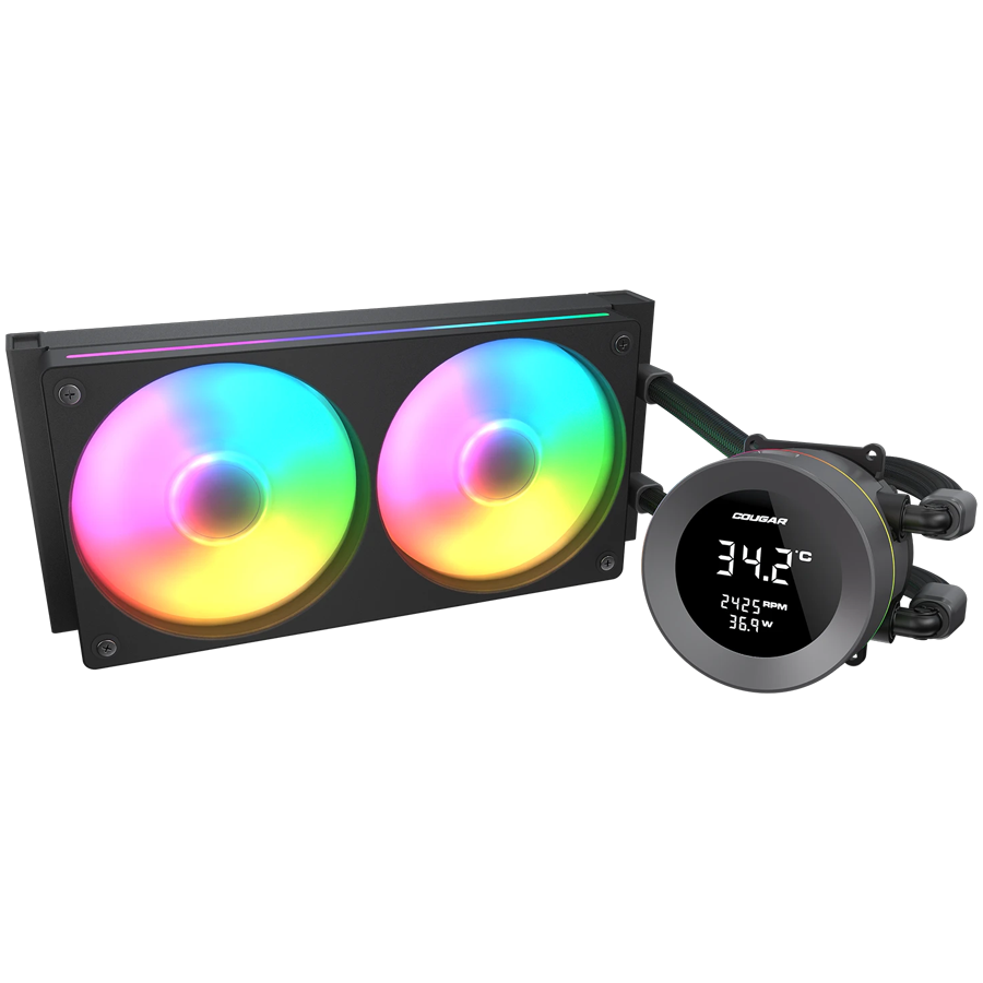 COUGAR Poseidon Vistek ARGB 240 AiO Liquid Watercooling – Black