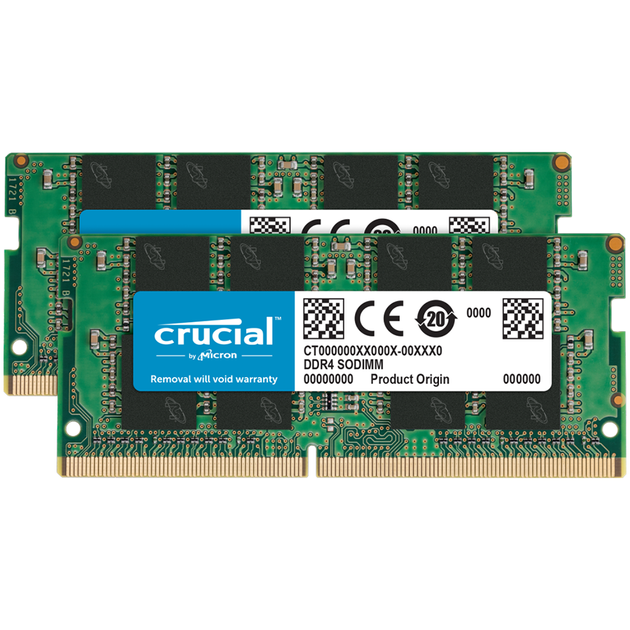 Crucial 16GB Kit (2x8GB) DDR4-3200 SODIMM CL22 (8Gbit/16Gbit)