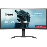 IIYAMA Monitor LED GCB3484WQSU-B1 34” VA 1500R 3440 x 1440 180Hz 21:9 500 cd 4000:1 0.4ms HDMI DP USB HUB Full Ergo