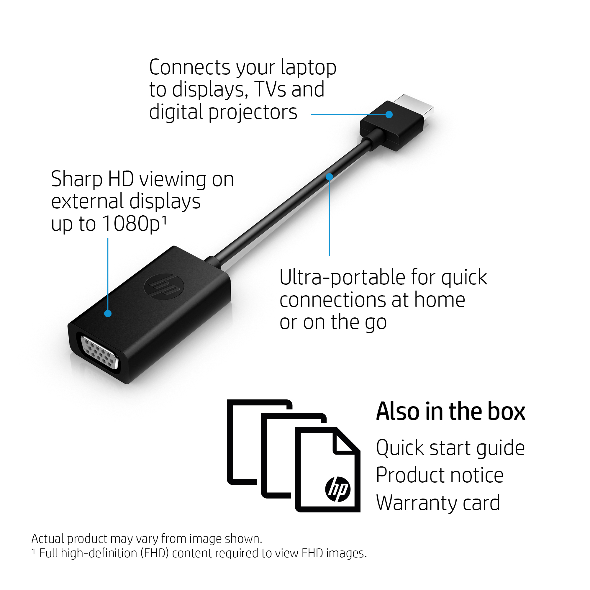 HP HDMI na VGA (H4F02AA)