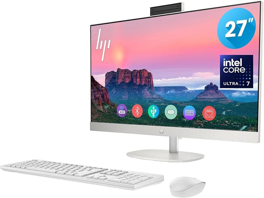 HP 27-CR1000T AIO — Core Ultra 7, 8 GB, 256 GB SSD