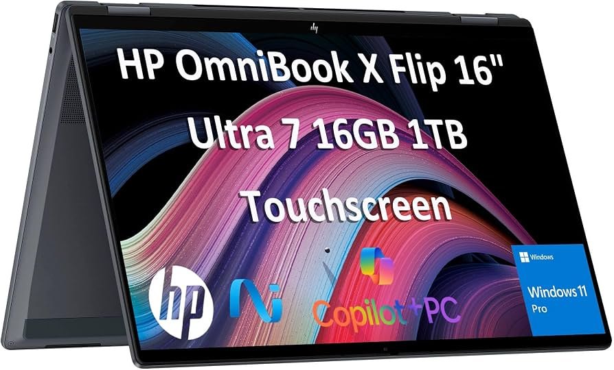 HP OmniBook X Flip 16-AS0023 — Core Ultra 7, 16 GB, 1 TB SSD