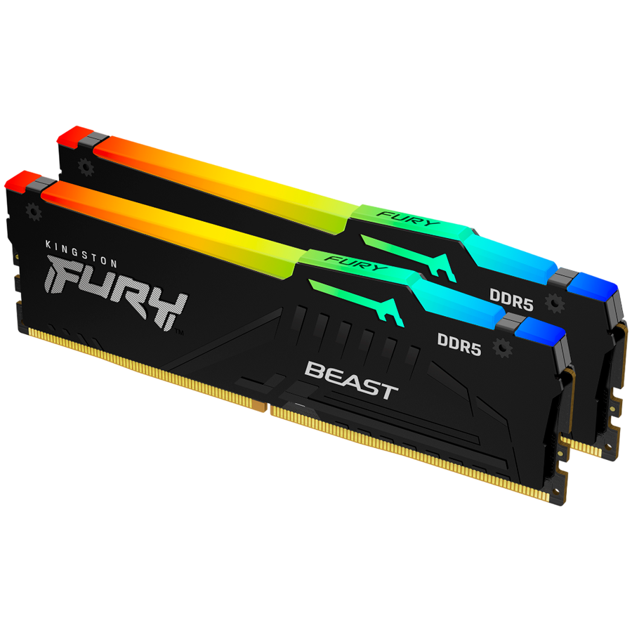 Kingston DRAM 16GB 6000MT/s DDR5 CL36 DIMM (Kit of 2) FURY Beast RGB EXPO