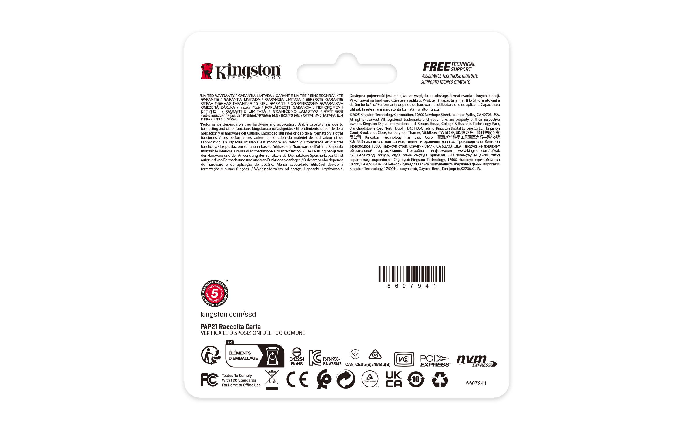 Kingston SSD 1TB NV3 M.2 2230