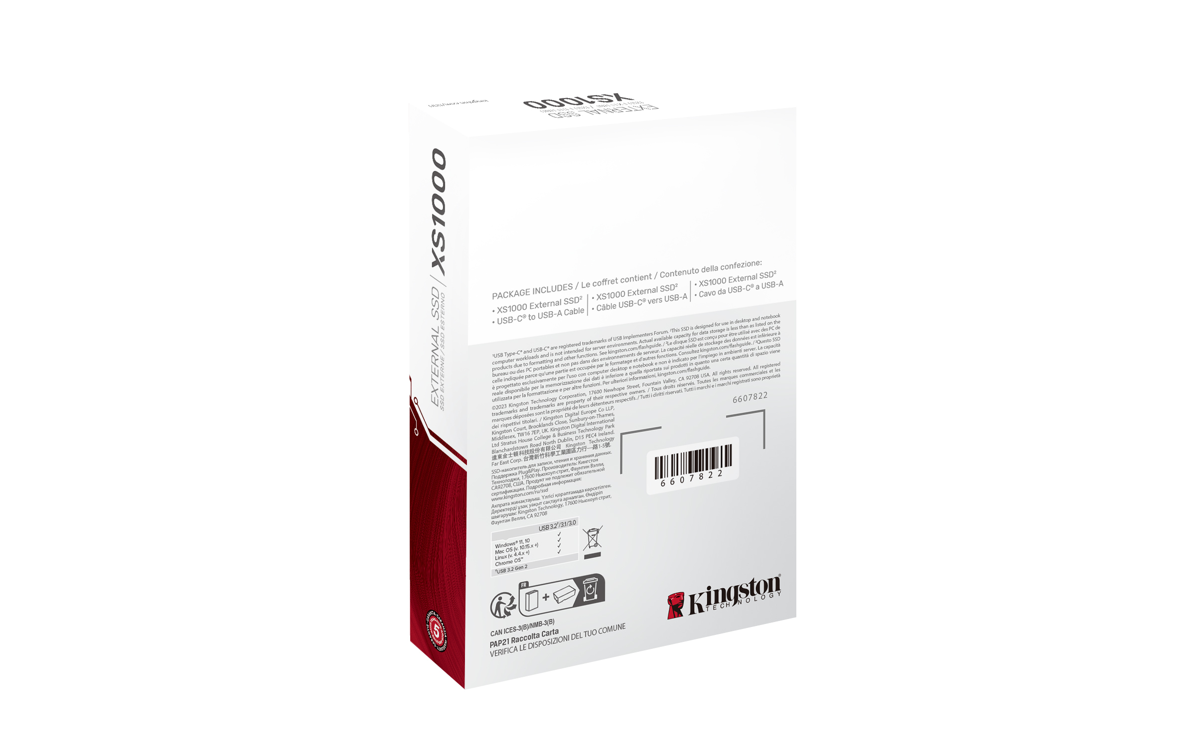 Kingston EXT SSD 2TB; XS1000;