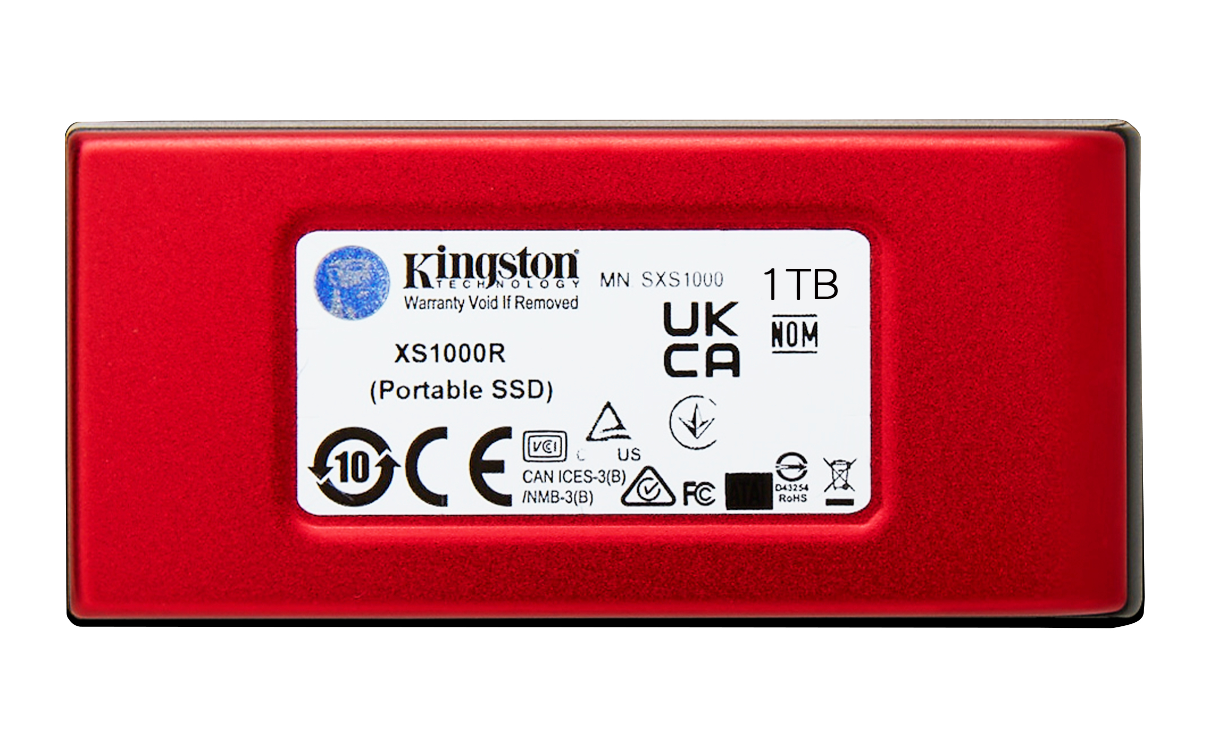 Kingston Ext SSD 1TB USB-C RED