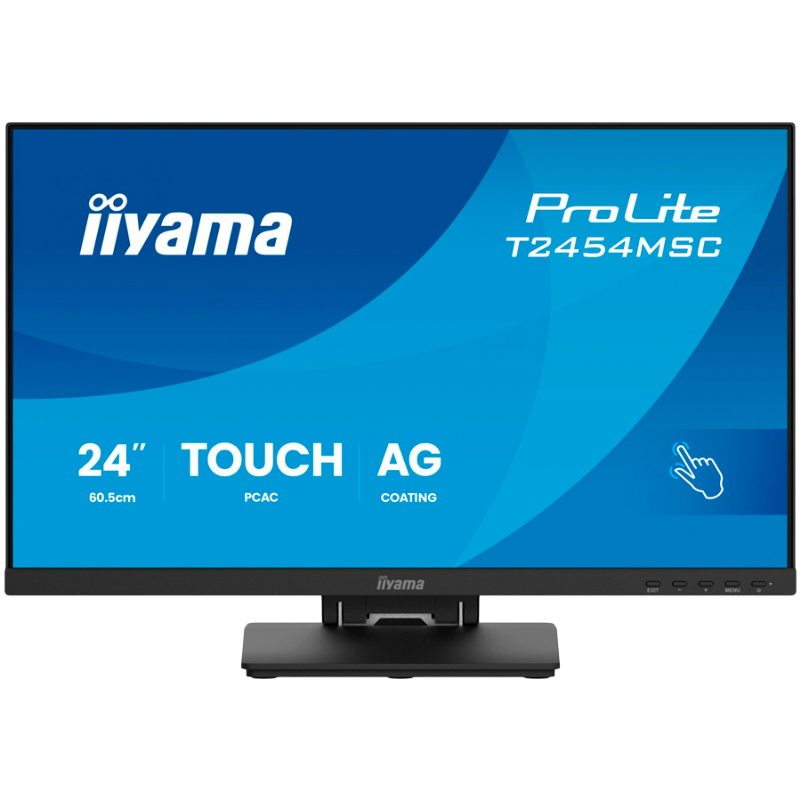 IIYAMA Monitor Touch T2454MSC-B3AG 24” InCell PCAP 10pt touchscreen monitor featuring IPS panel technology