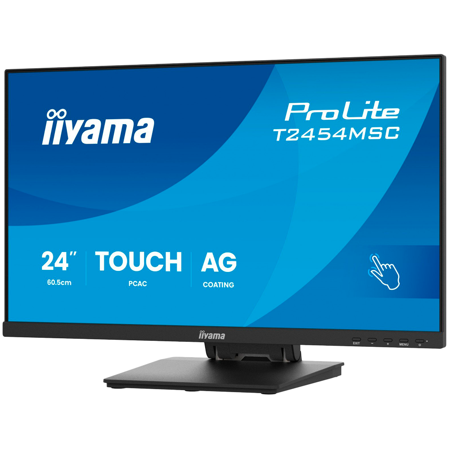 IIYAMA Monitor Touch T2454MSC-B3AG 24” InCell PCAP 10pt touchscreen monitor featuring IPS panel technology