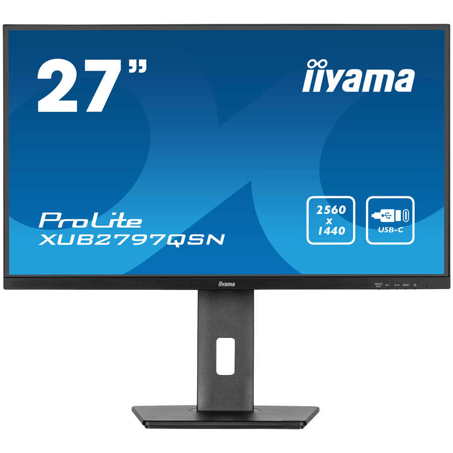 IIYAMA Monitor LED XUB2797QSN-B2 27” IPS 2560 x 1440 @100Hz 300 cd/m² 1300:1 1ms HDMI DP USB-C 65W RJ45 Daisy…