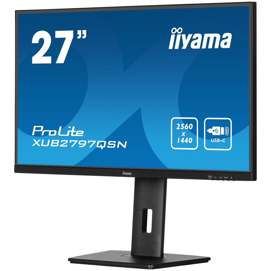 IIYAMA Monitor LED XUB2797QSN-B2 27” IPS 2560 x 1440 @100Hz 300 cd/m² 1300:1 1ms HDMI DP USB-C 65W RJ45 Daisy…