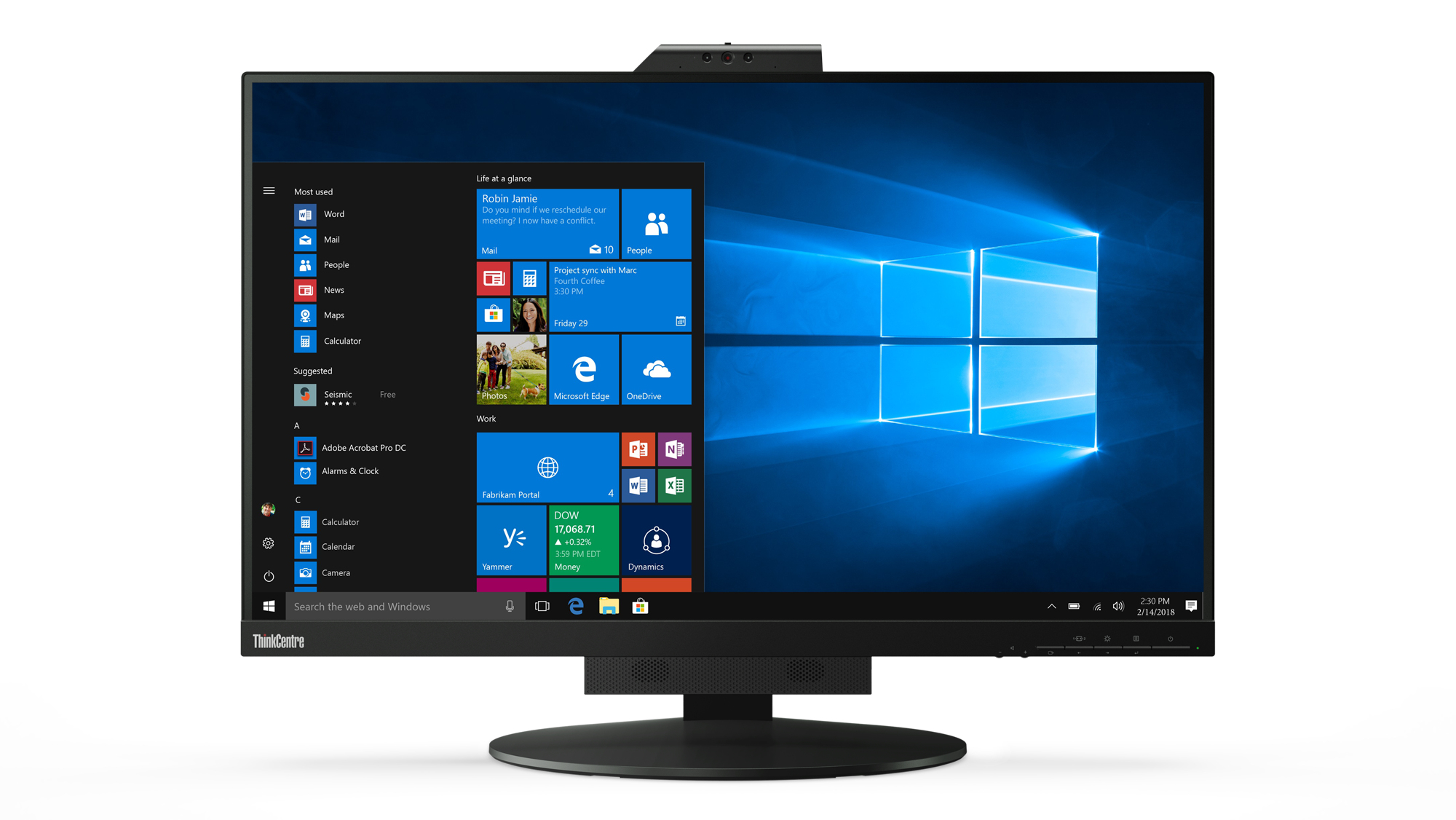 Lenovo ThinkCentre TIO27, 27”QHD 2560×1440, IR-Cam