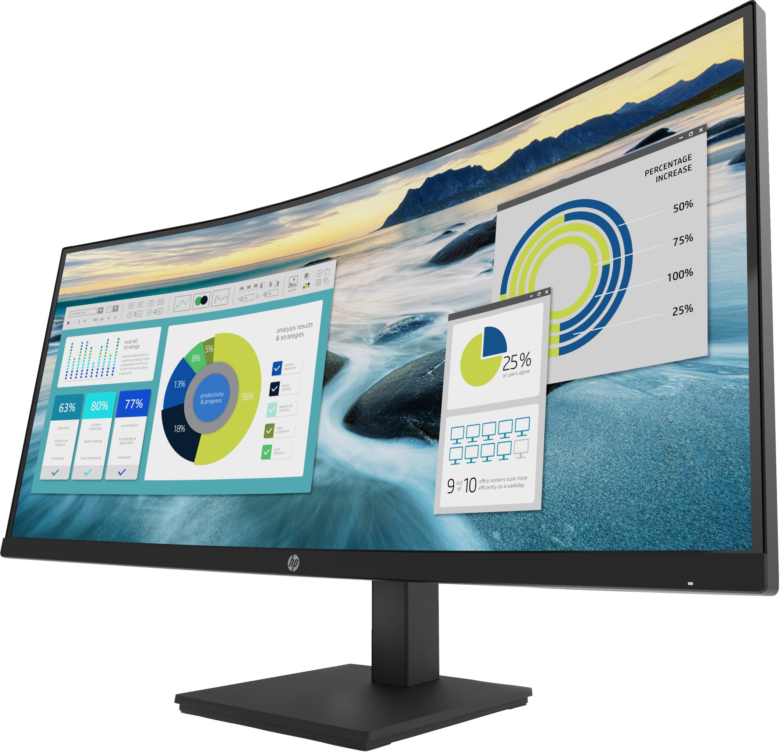 HP HP P34hc G4 -P-Series WQHD/DP/USB-C 34” Monitor