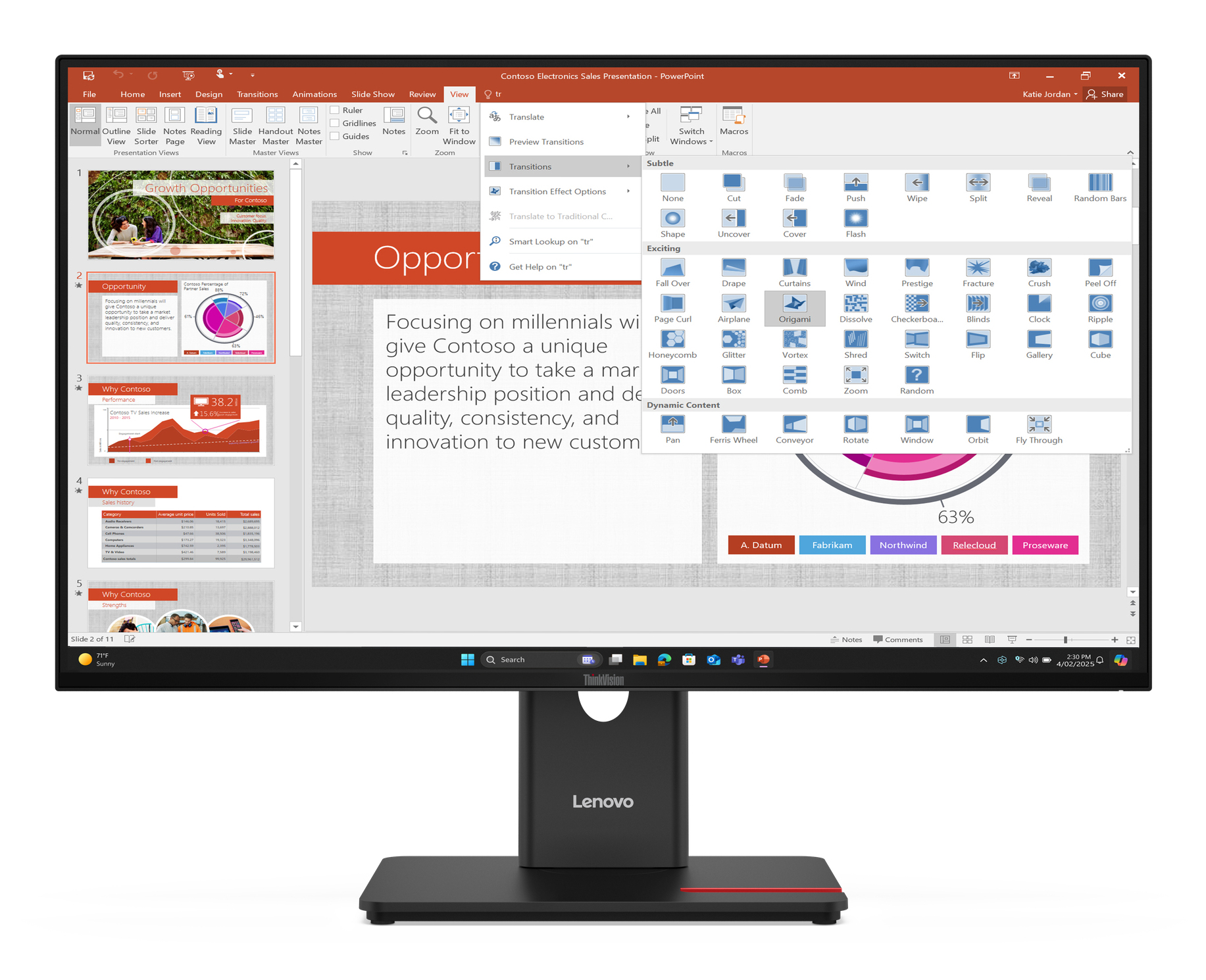 Lenovo ThinkVision T27-40/IPS FHD/DP/4ms/HDMI 27” Monitor