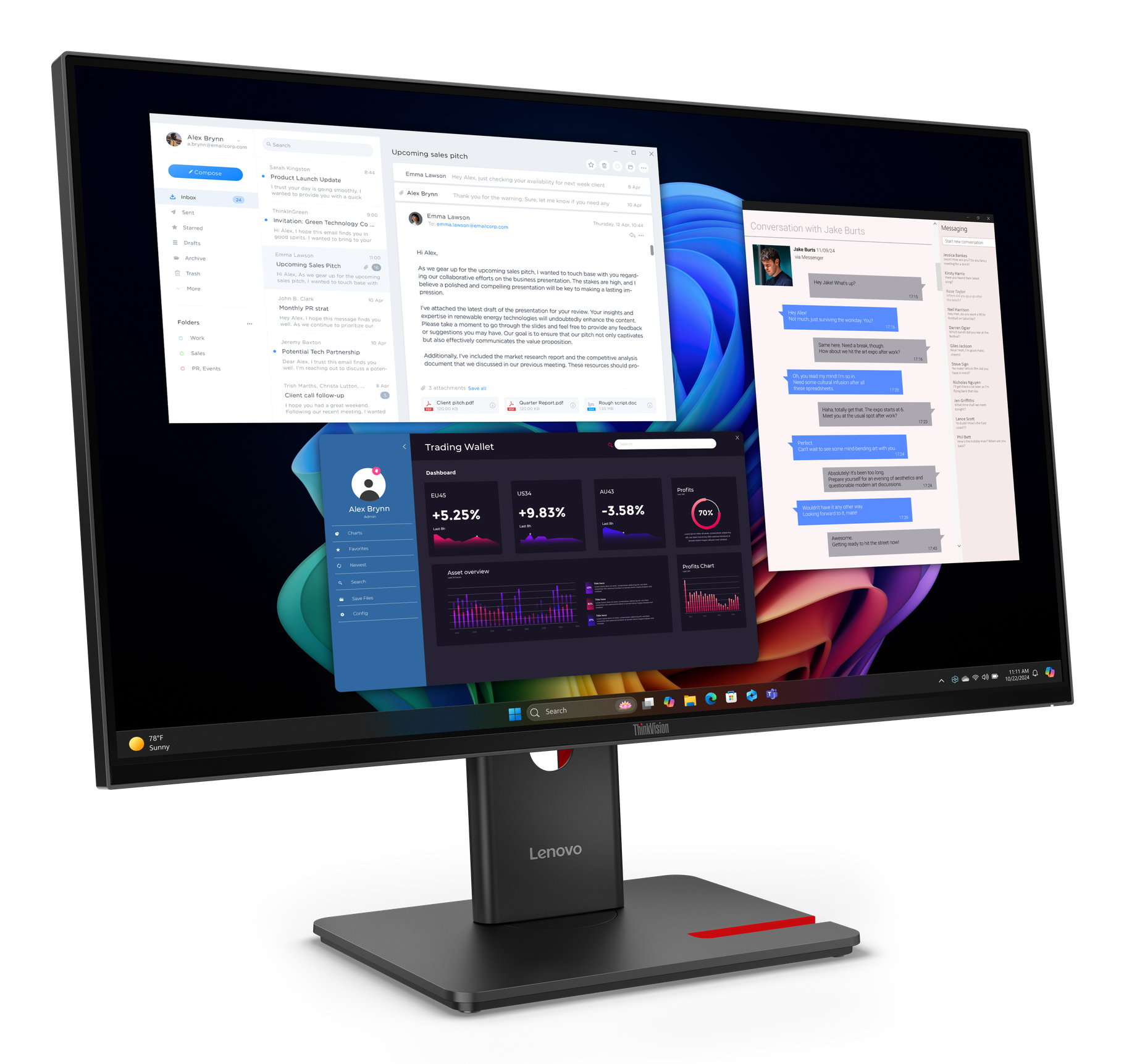 Lenovo ThinkVision T27UD-40 4K/USB-C/DP/Monitor27”