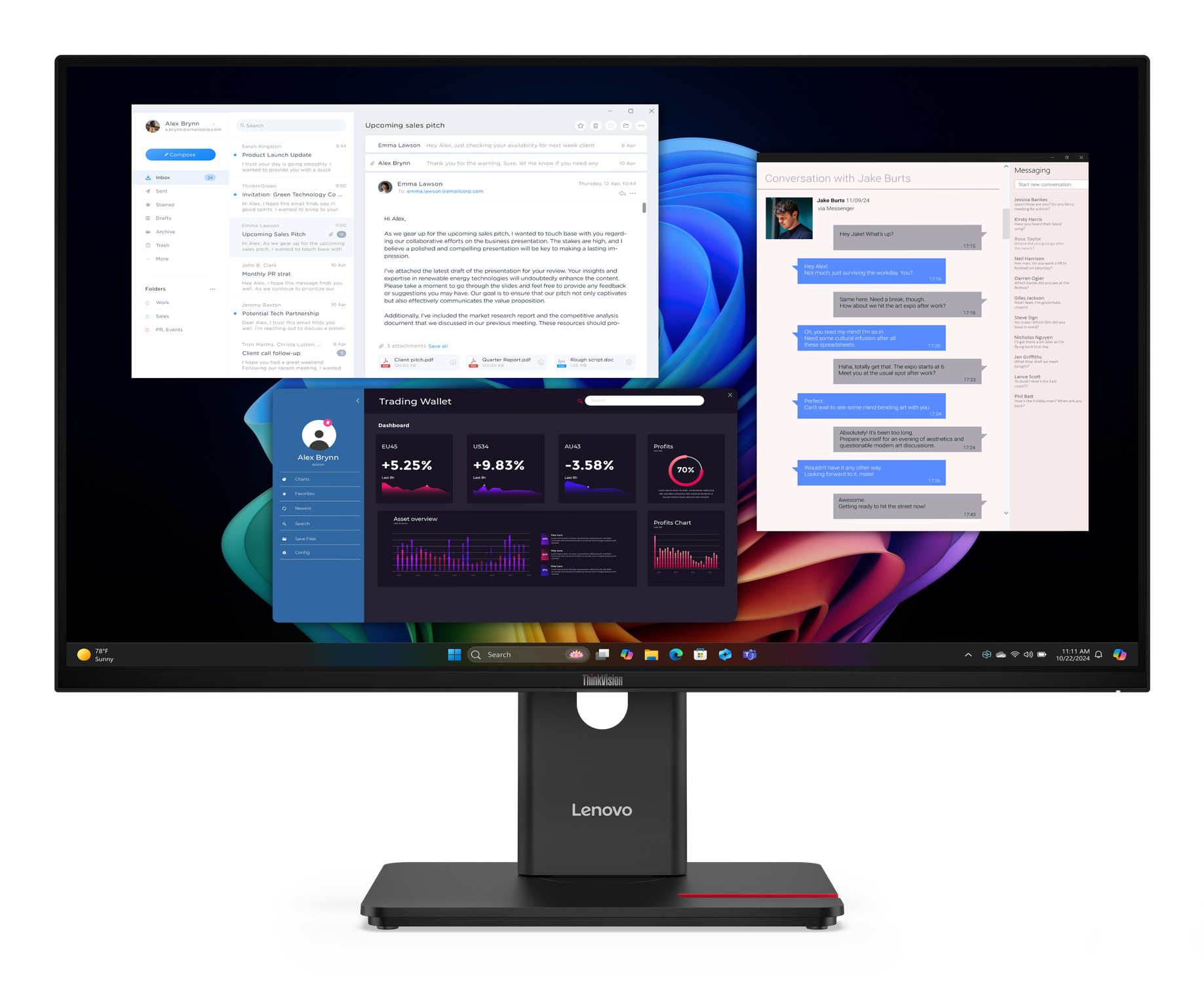 Lenovo Lenovo ThinkVision T27UD-40 4K/USB-C Monitor27”