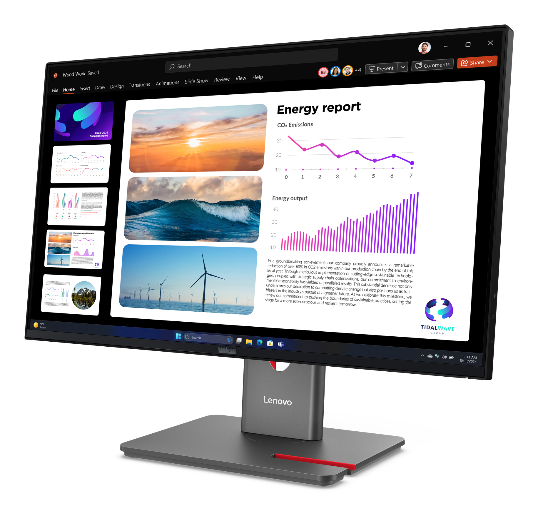 Lenovo ThinkVision P24Q-40 QHD/IPS/DP Monitor