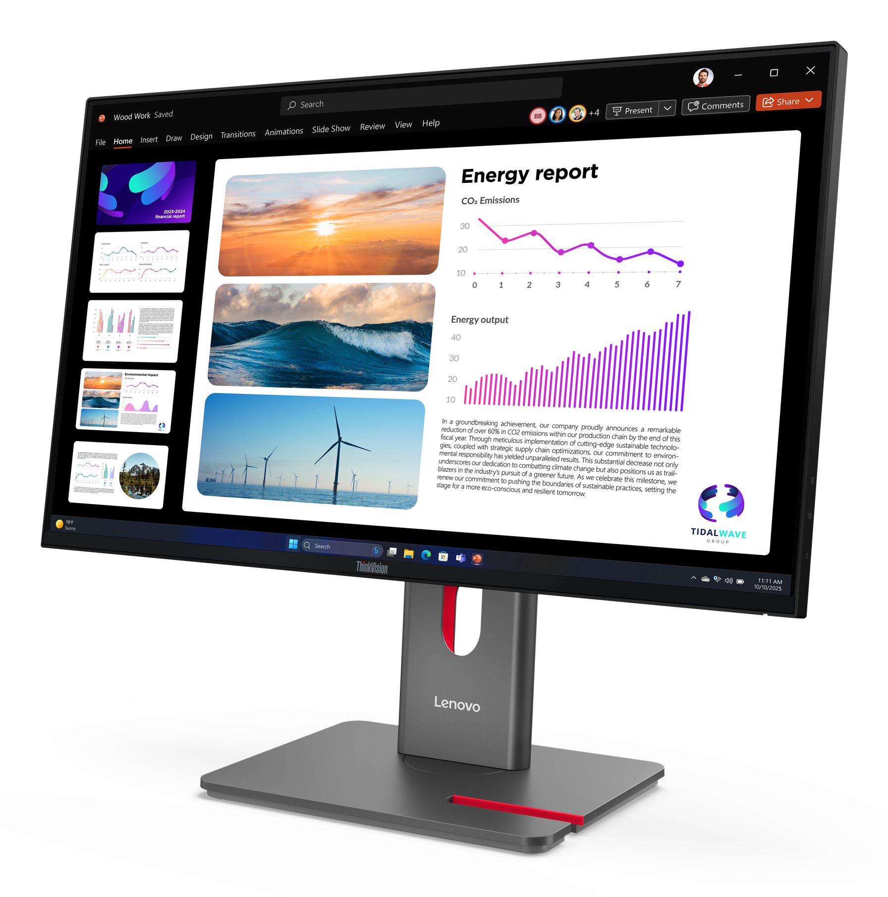 Lenovo ThinkVision P24Q-40 QHD/IPS/DP Monitor