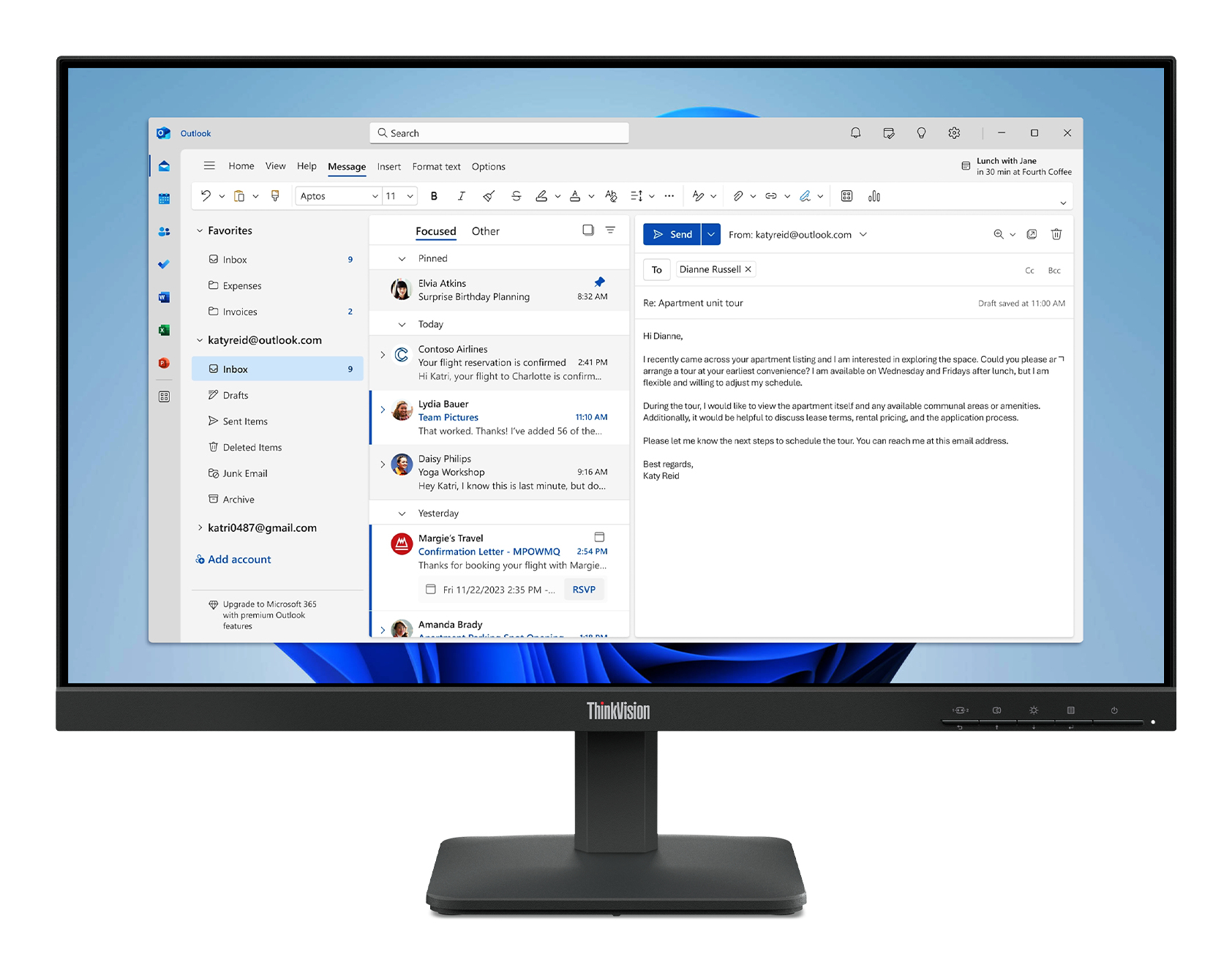 Lenovo ThinkVision S24-4e FHD/ 24”Monior