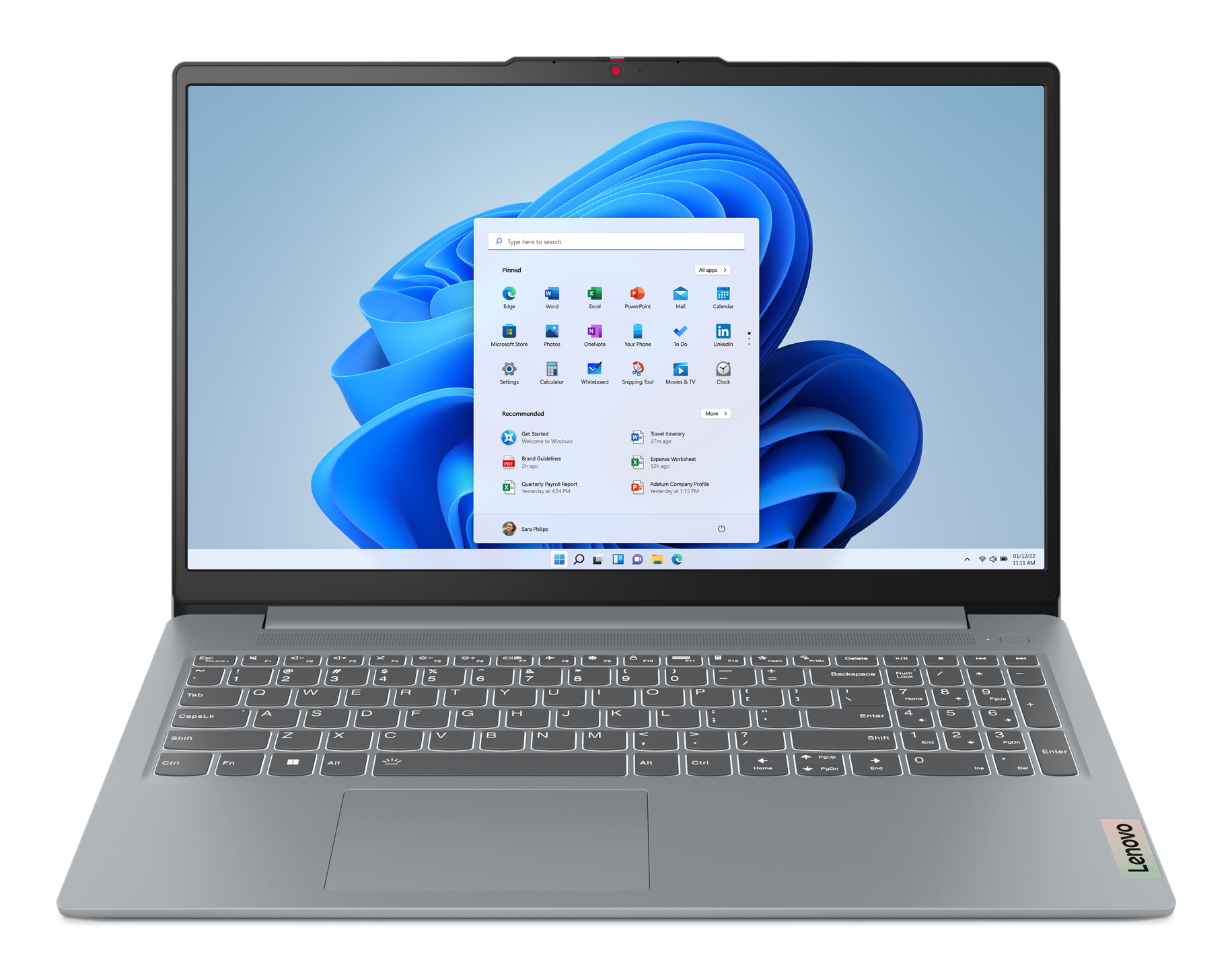 Lenovo Slim 3 15ABR8 Ryzen™ 7 5825U 512GB SSD 16GB 15.6” (1920×1080) TOUCHSCREEN IPS WIN11 ARTIC GREY