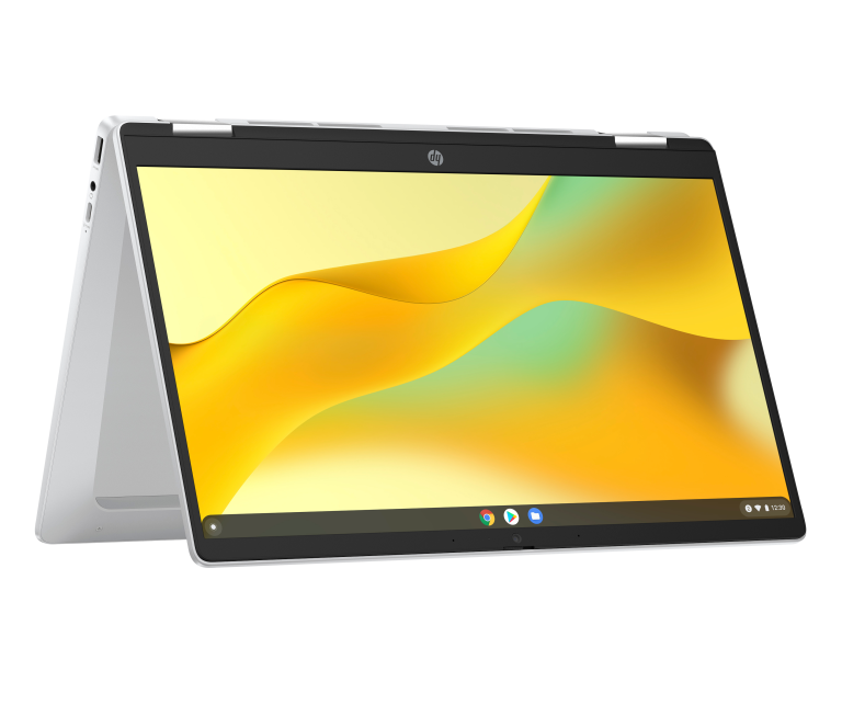 HP Chromebook x360 Intel® N100 128GB UFS 4GB 14" (1920x1080) TOUCHSCREEN IPS ChromeOS GLACIER SILVER ENGLISH FRENCH CA