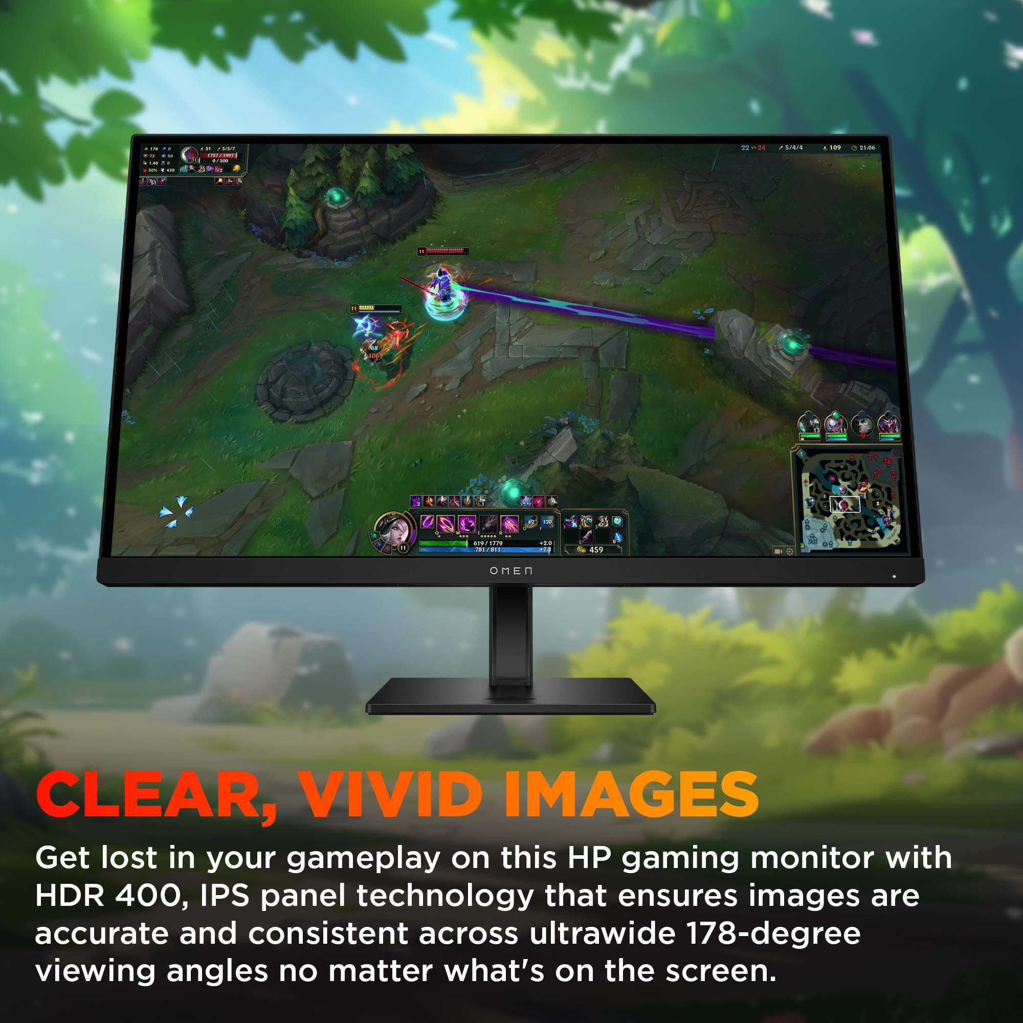 HP OMEN 27q G2 GAMING Monitor 27” QHD (2560×1440) 180Hz IPS 1ms (GtG) 400 cd/㎡ HDR400 AMD FreeSync 1000:1…