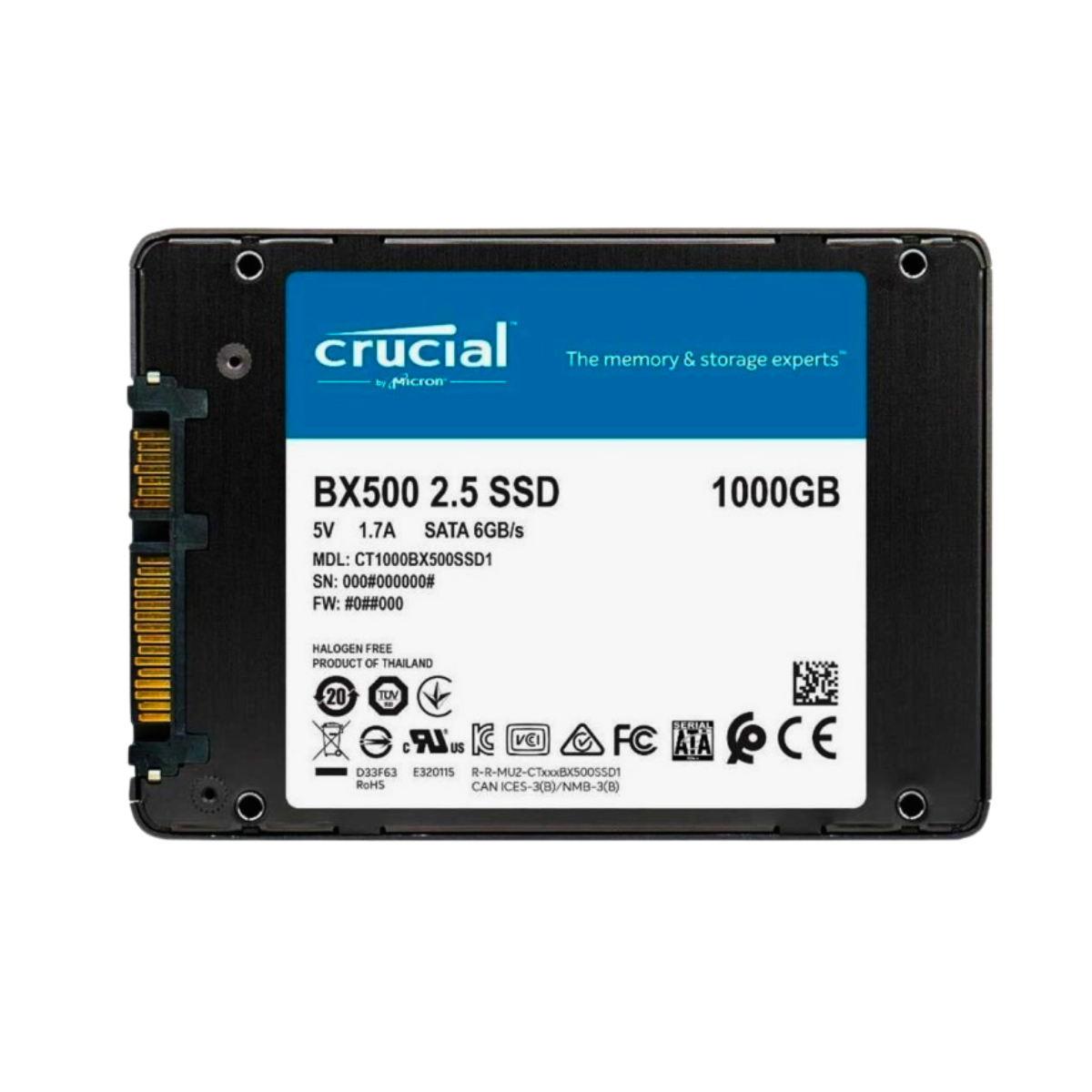 Crucial SSD 1TB BX500 2.5”