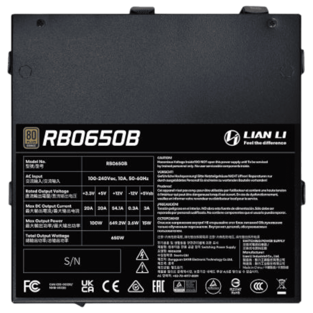 Lian Li 650W Bronze, ATX 3.1