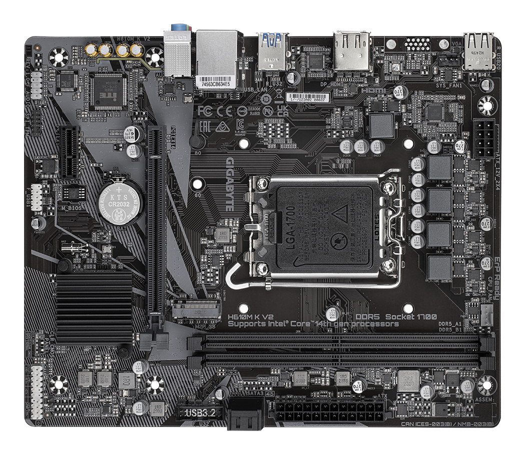 Gigabyte MB H610M K V2 DDR5
