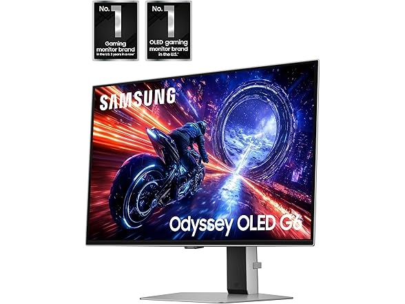 Samsung 27” G6 G60SF OLED QHD (2560×1,440) 1440p HDR 500Hz