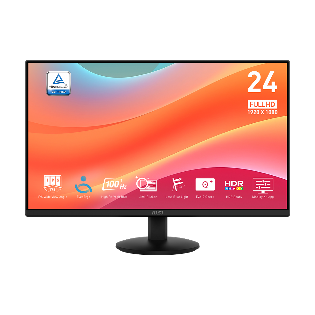 MSI PRO MP242LE 23.8” (1920×1080) 100Hz 1ms BLACK Monitor 3-year warranty
