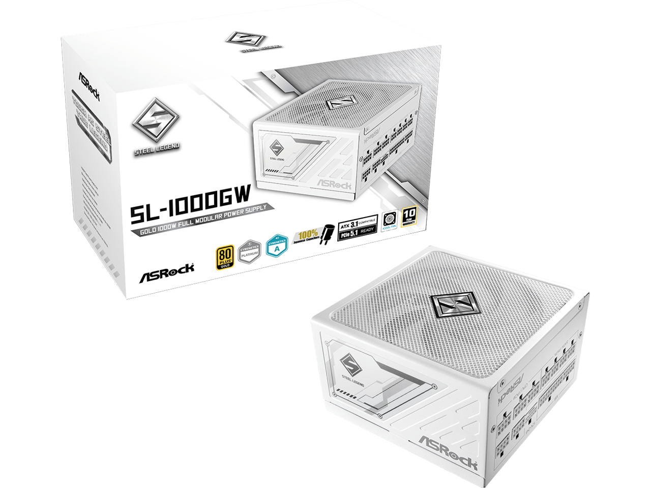 ASROCK PSU 1000W Gold Steel L