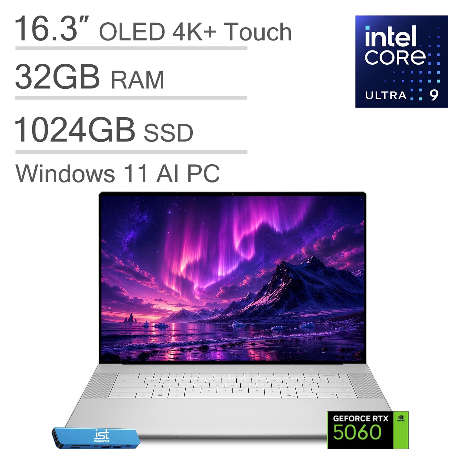 Dell 16 Premium XPS 16 Core™ Ultra 9 285H 2TB SSD 64GB 16.3” 4K OLED (3840×2400) TOUCHSCREEN WIN11 NVIDIA® RTX…
